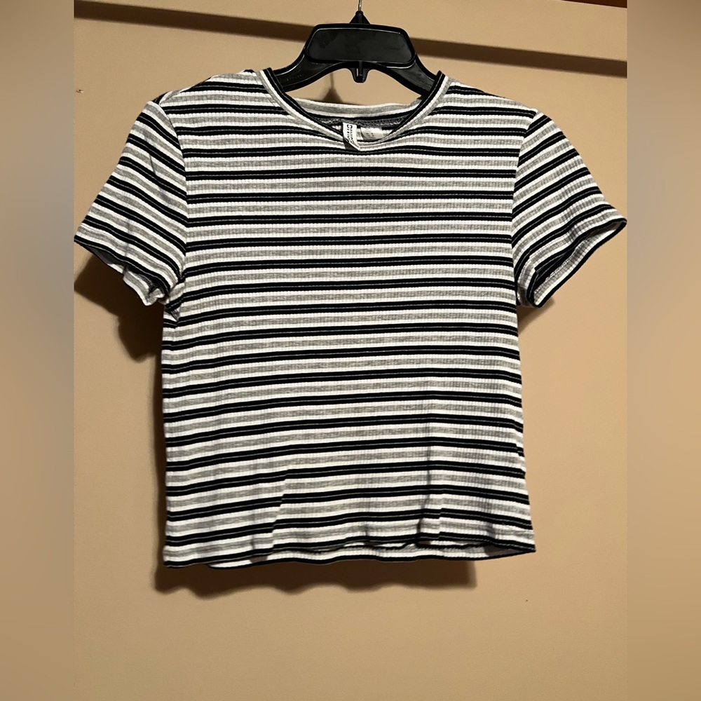 Black and Grey Striped top